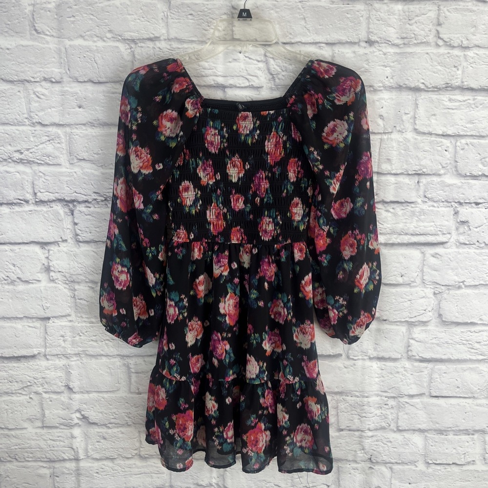 Art Class Girls Boho Smocked Floral Print Dress Size 10/12 - Picture 7 of 7